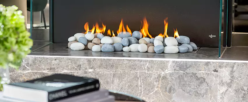 Double-Height Fireplace Design Refurbishment in Val dOr, Quebec