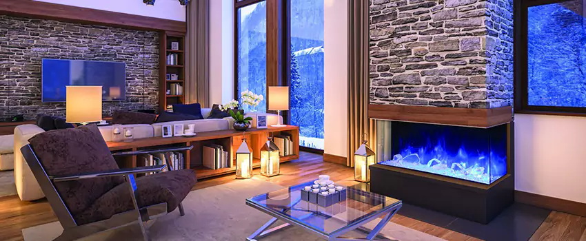 Dynamic Flame Color Fireplace Installation in Val dOr, QC